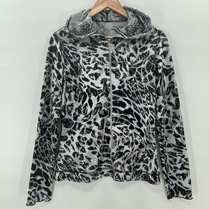 Sno Skins Cheetah Print Full Zip with Hood Size Medium